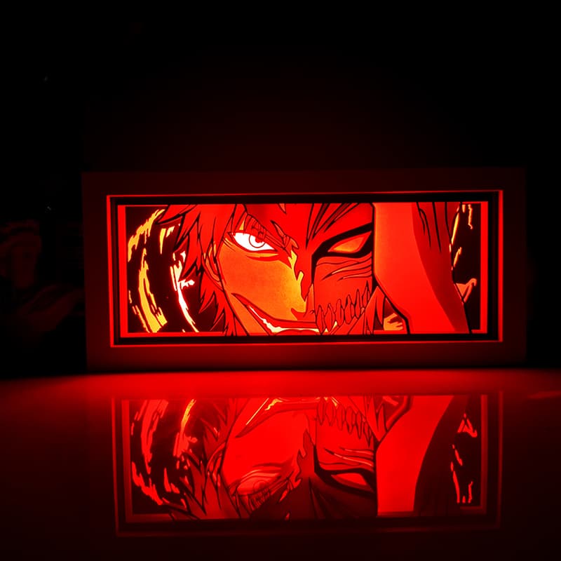 Lampada light box Ichigo Mezzo Hollow accesa, Bleach