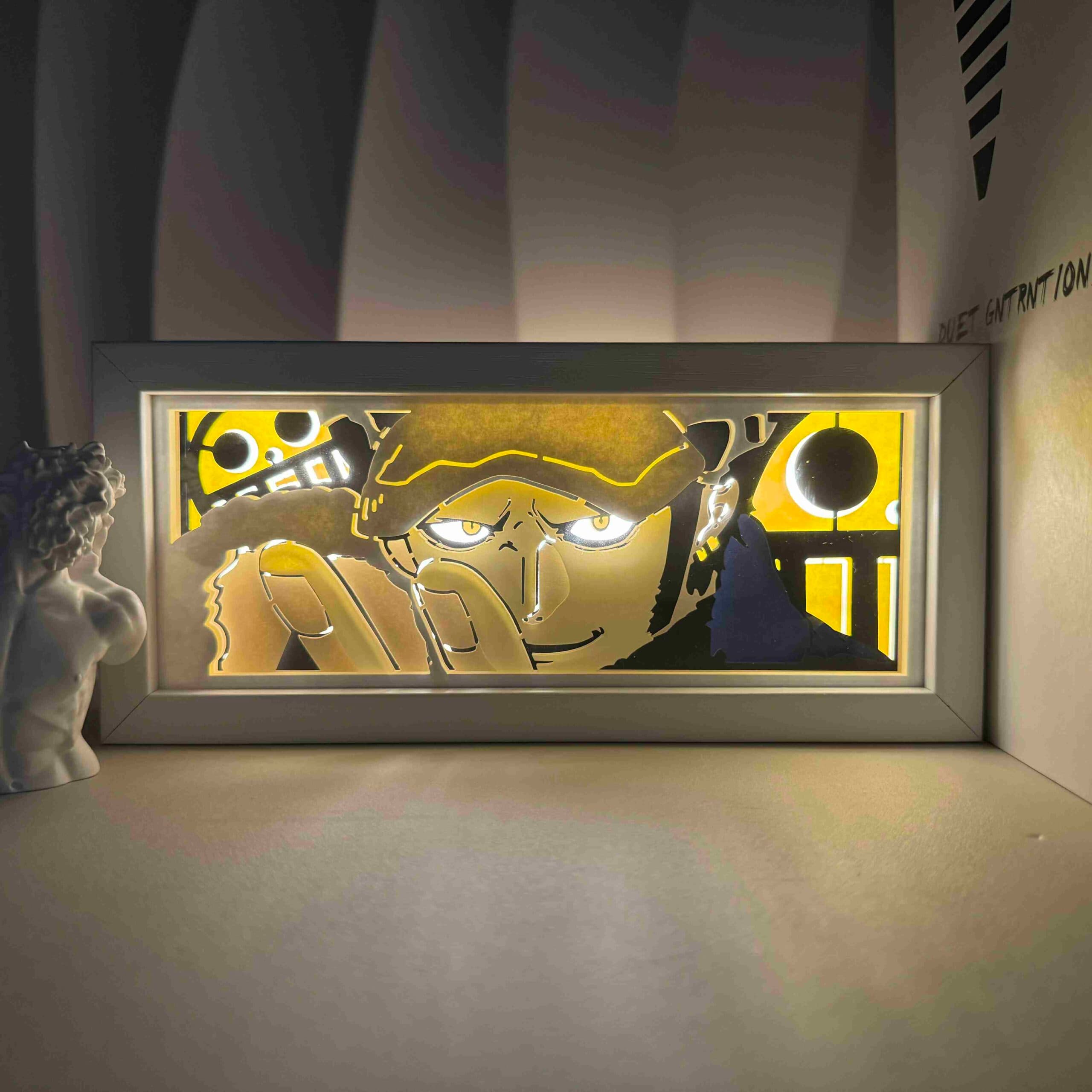 Lampada light box Law Chirurgo della Morte accesa, One Piece