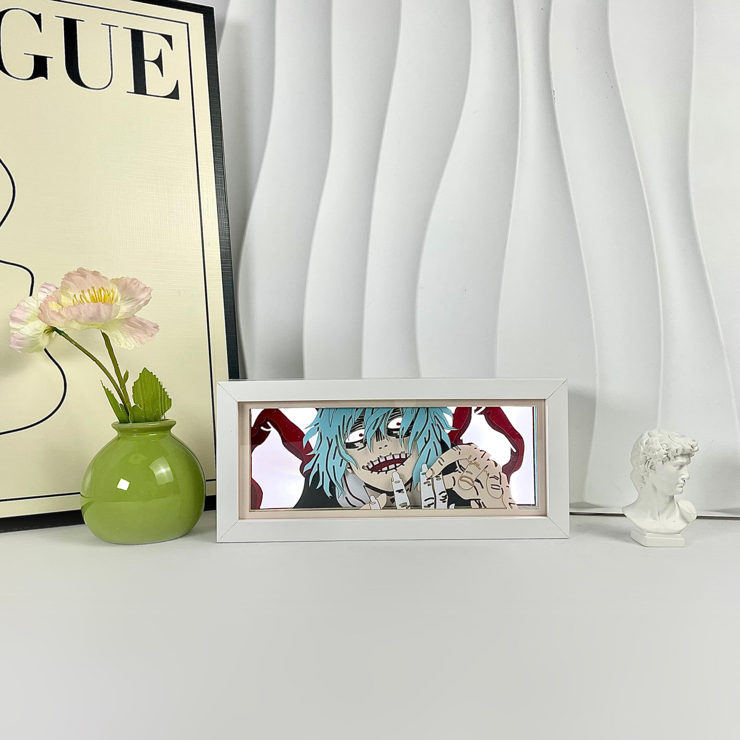Lampada light box Shigaraki Decadimento accesa, My Hero Academia