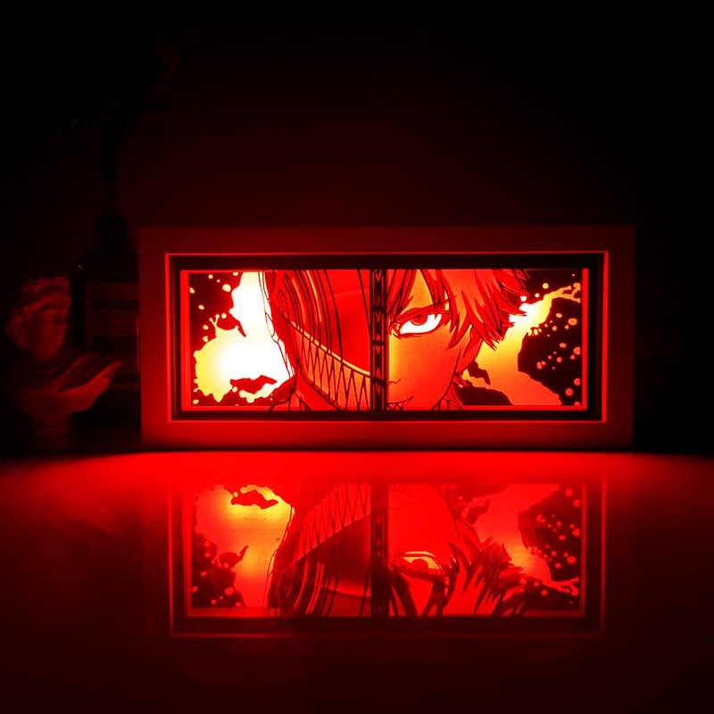 Lampada light box Ichigo Maschera Hollow accesa, Bleach